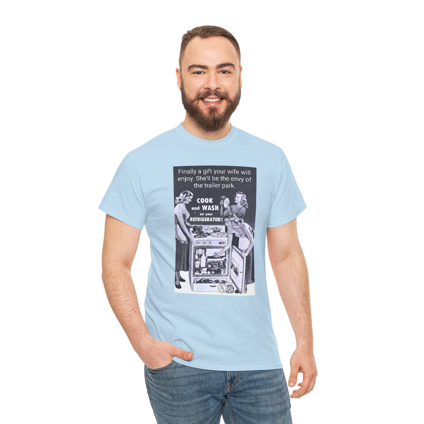 She'll be the envy of the trailer park Vintage Retro Ad Tee — “Finally a gift your wife will enjoy” Graphic T-Shirt