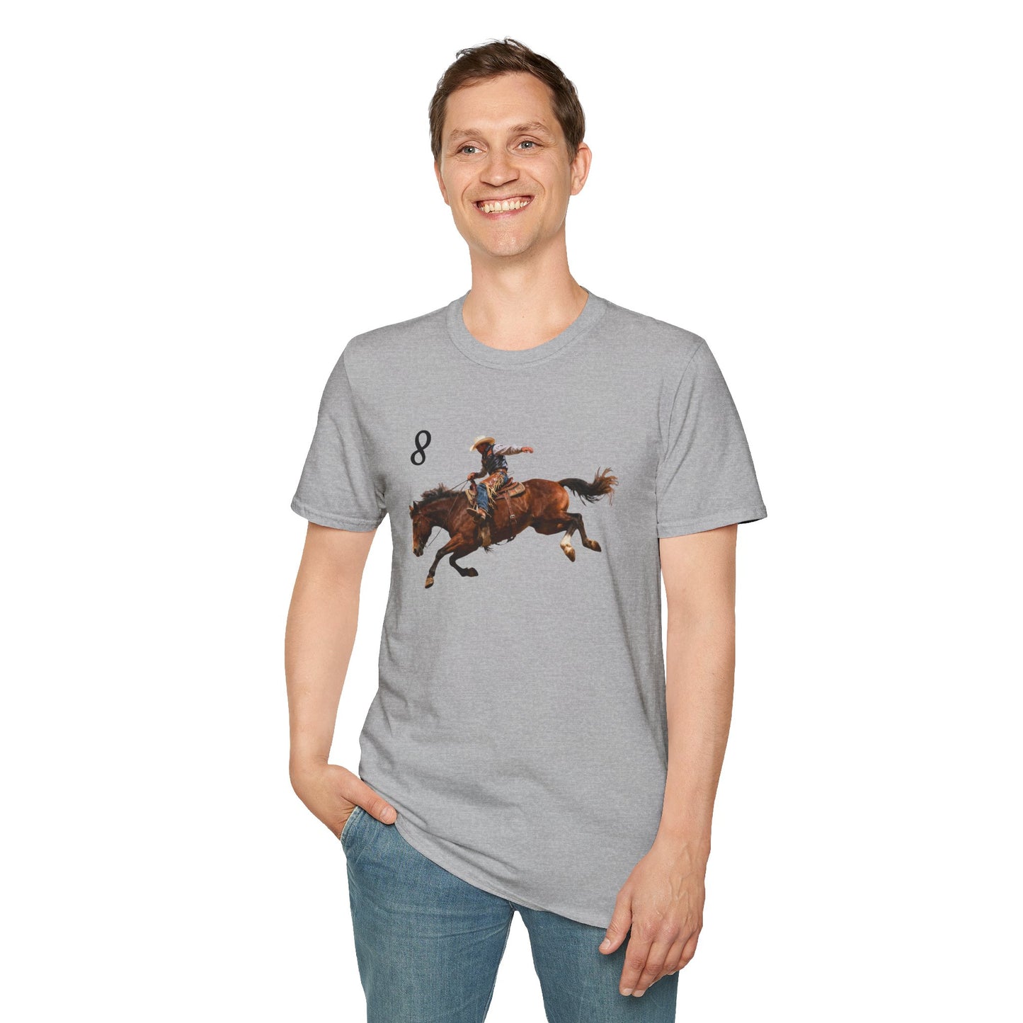 Cowboy on a Bucking Horse T-Shirt | Western Rodeo Shirt