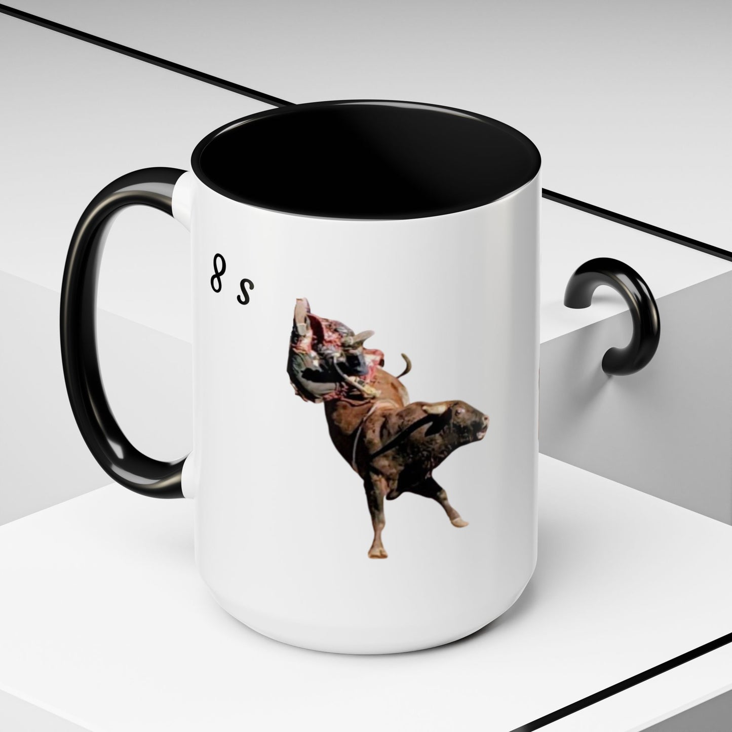 8 Second Rodeo Cowboy Ride Accent Coffee Mug — Rodeo Western Coffee Cup