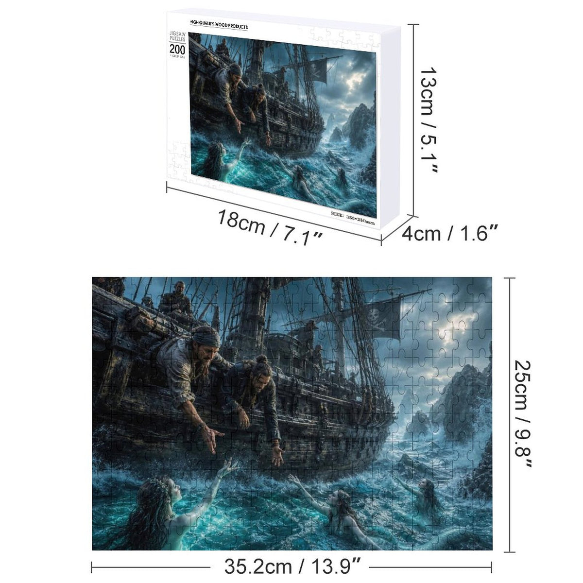 Sirens of the Sea - Wooden Puzzle (200 PCS)