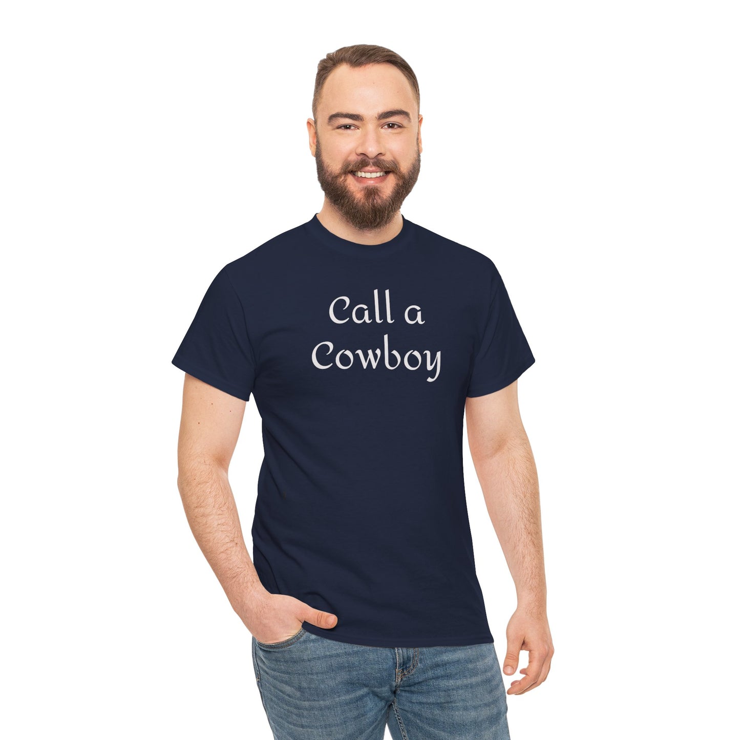 Call a Cowboy Tee | Western Text T-shirt, Rodeo Shirt
