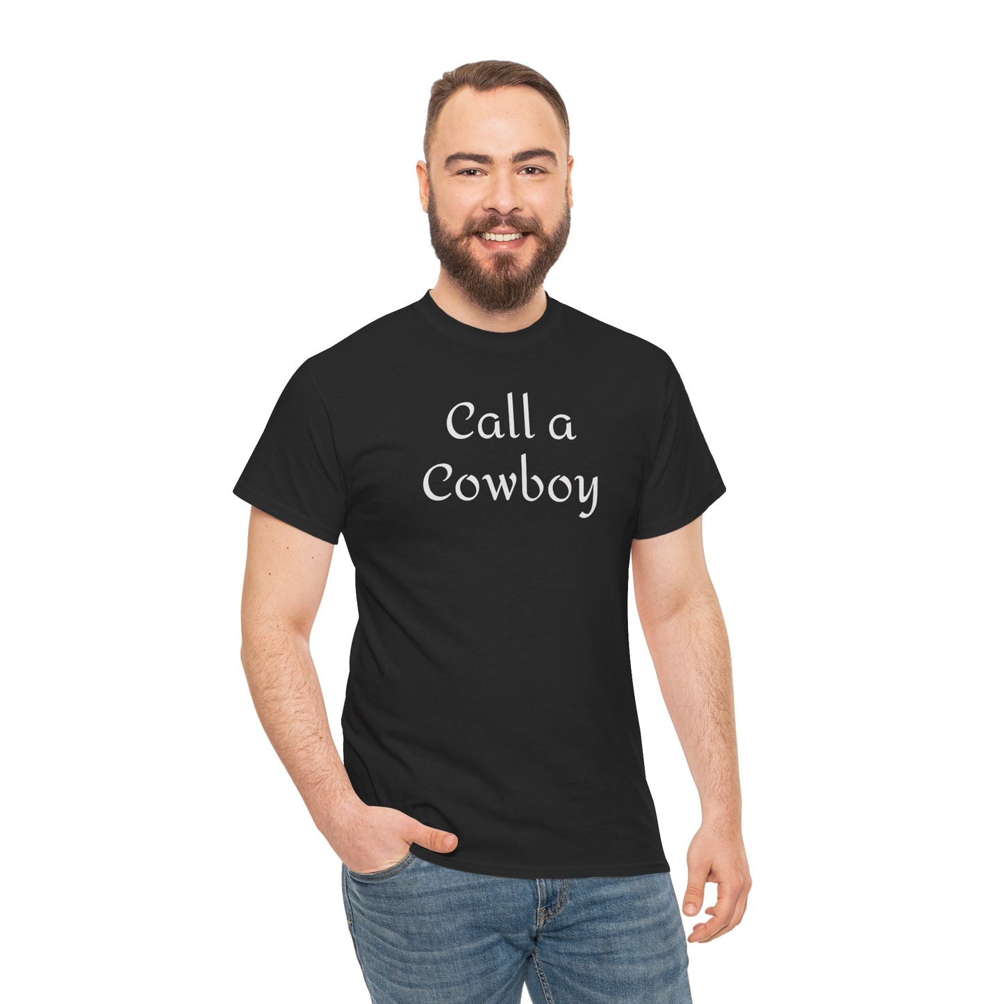 Call a Cowboy Tee | Western Text T-shirt, Rodeo Shirt