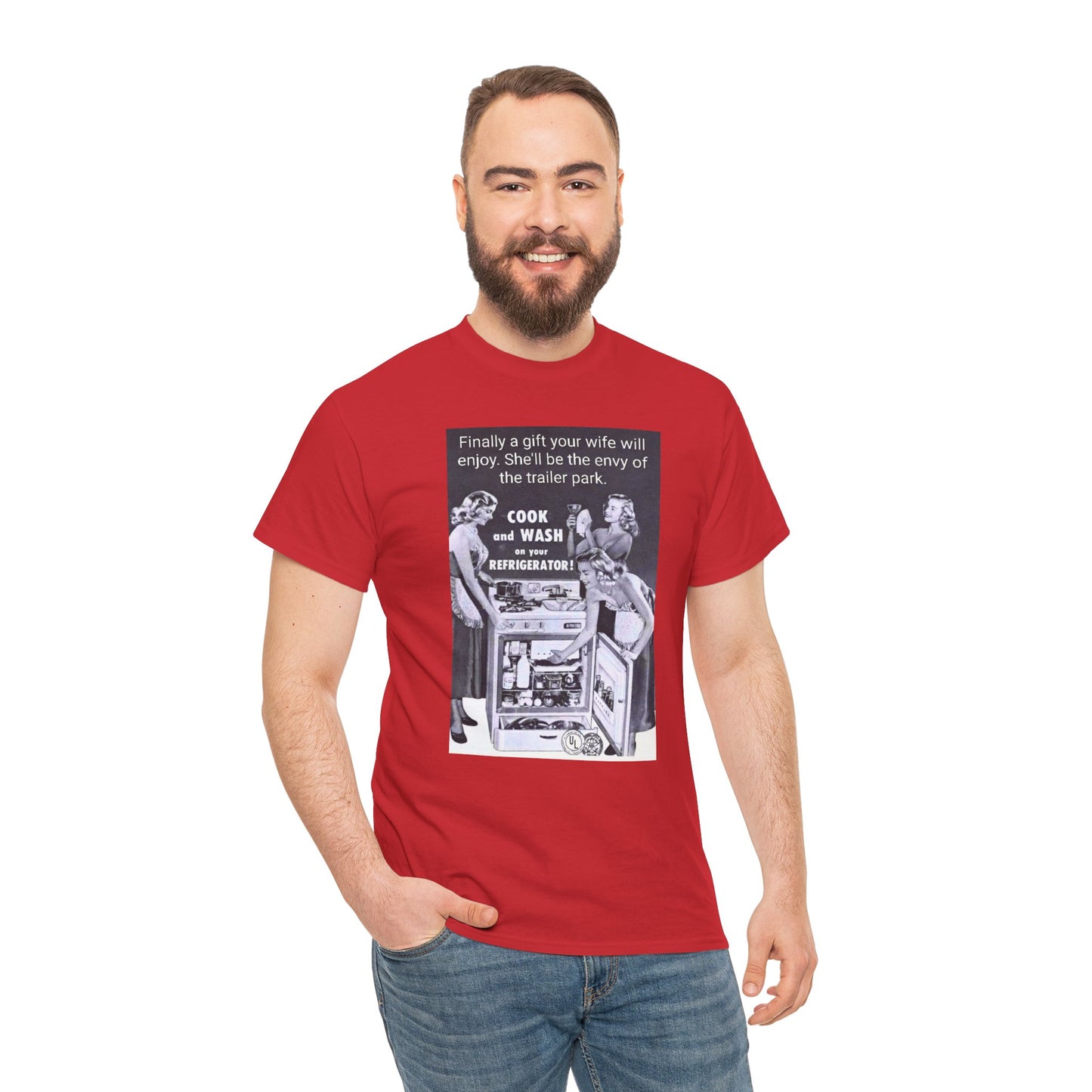 She'll be the envy of the trailer park Vintage Retro Ad Tee — “Finally a gift your wife will enjoy” Graphic T-Shirt
