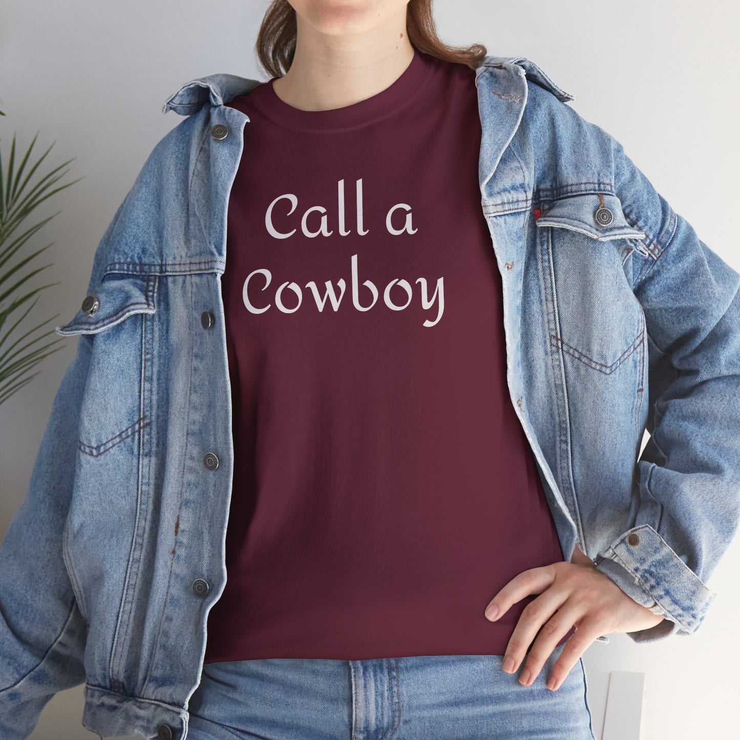 Call a Cowboy Tee | Western Text T-shirt, Rodeo Shirt