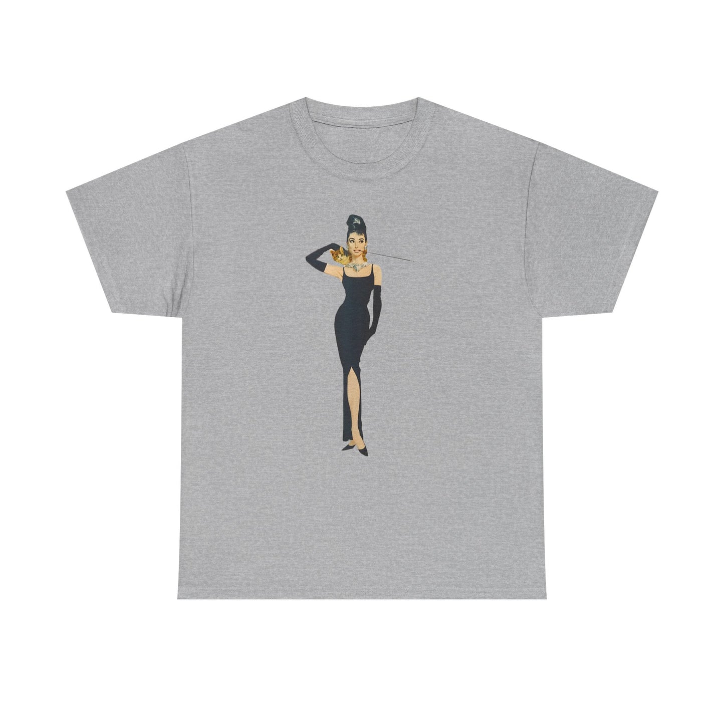 Elegant Lady Evening Dress Tee — Vintage Glam Woman Graphic T-Shirt