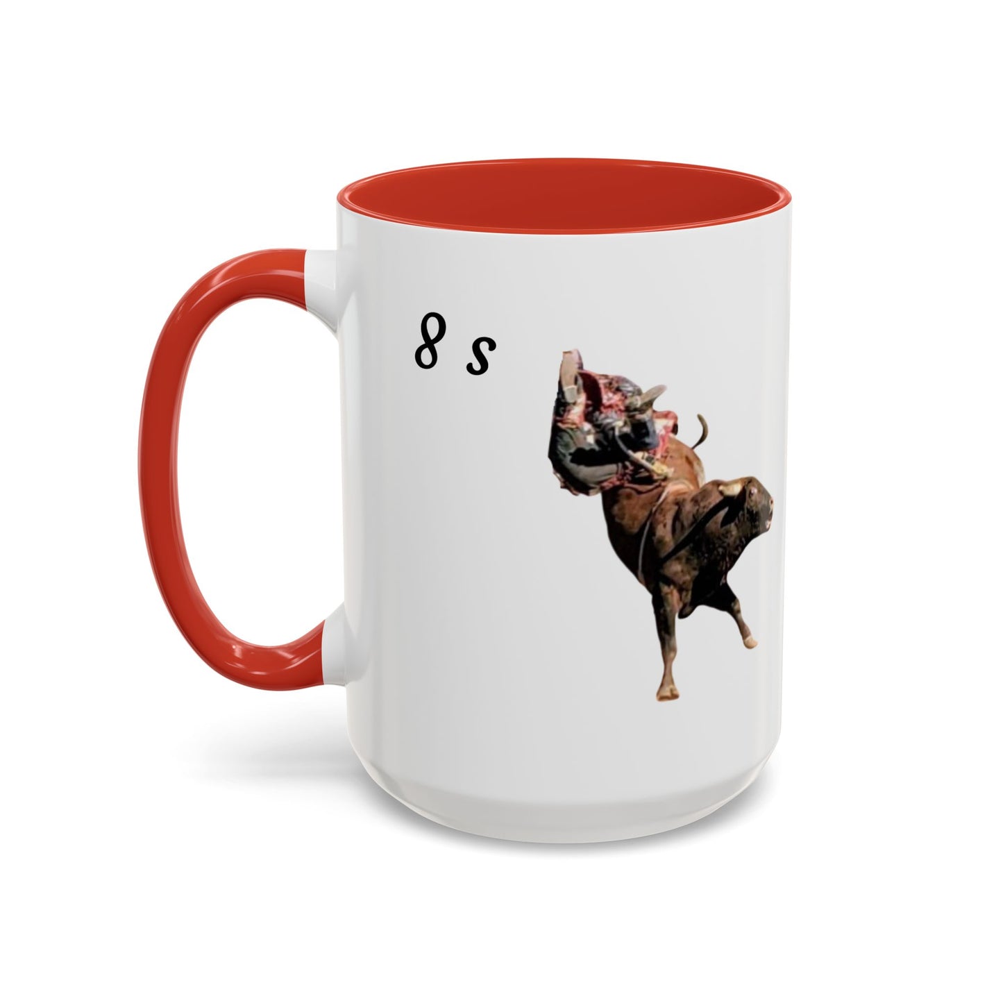 8 Second Rodeo Cowboy Ride Accent Coffee Mug — Rodeo Western Coffee Cup