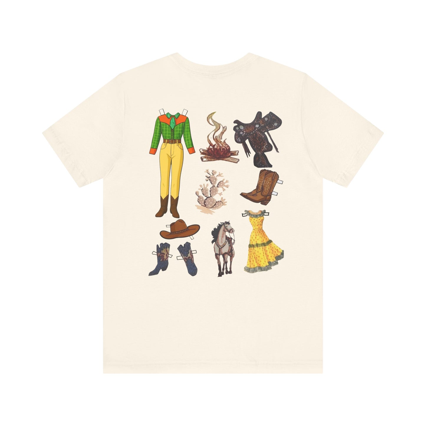 Dude Ranch Paper Doll Cut-Out Vintage T-Shirt
