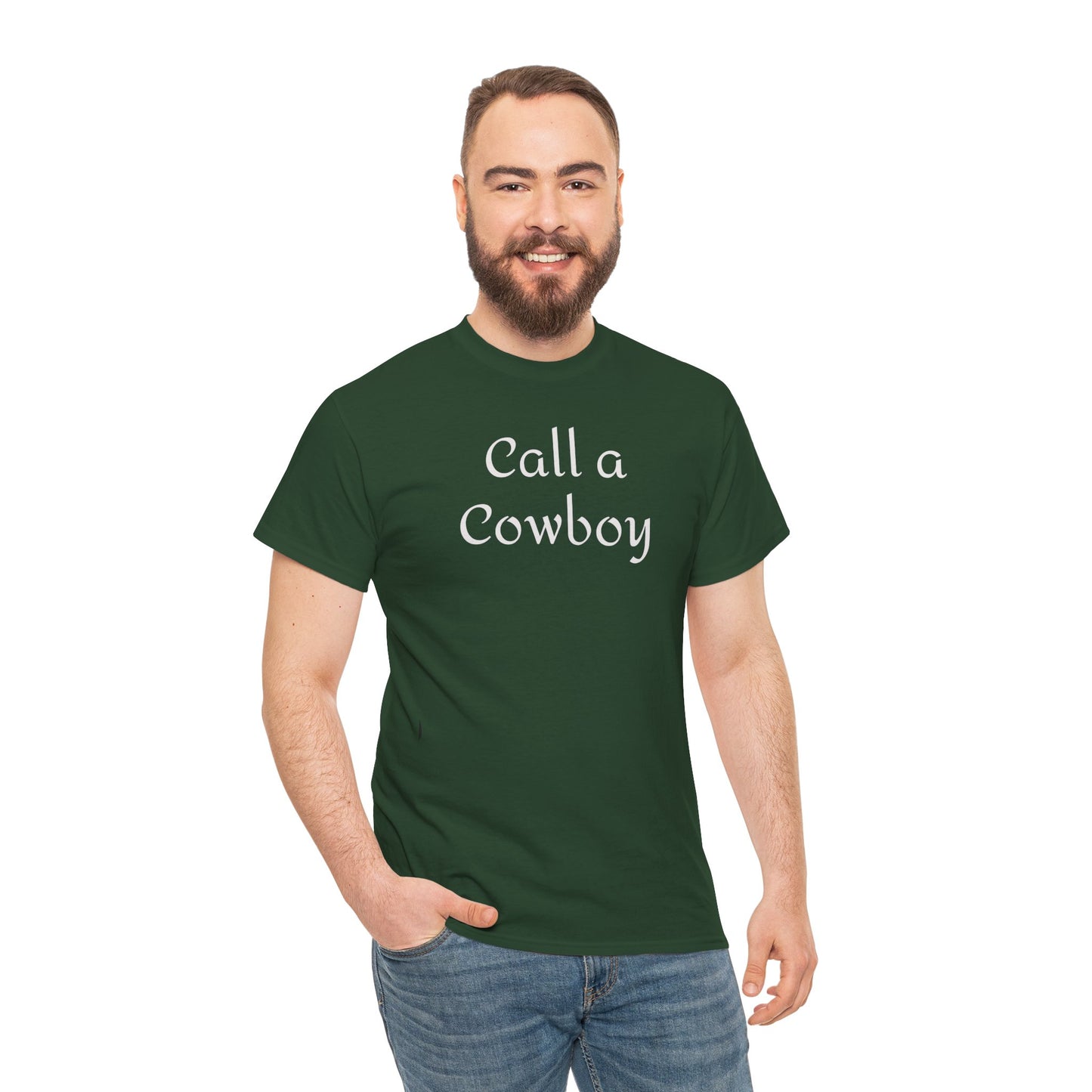 Call a Cowboy Tee | Western Text T-shirt, Rodeo Shirt
