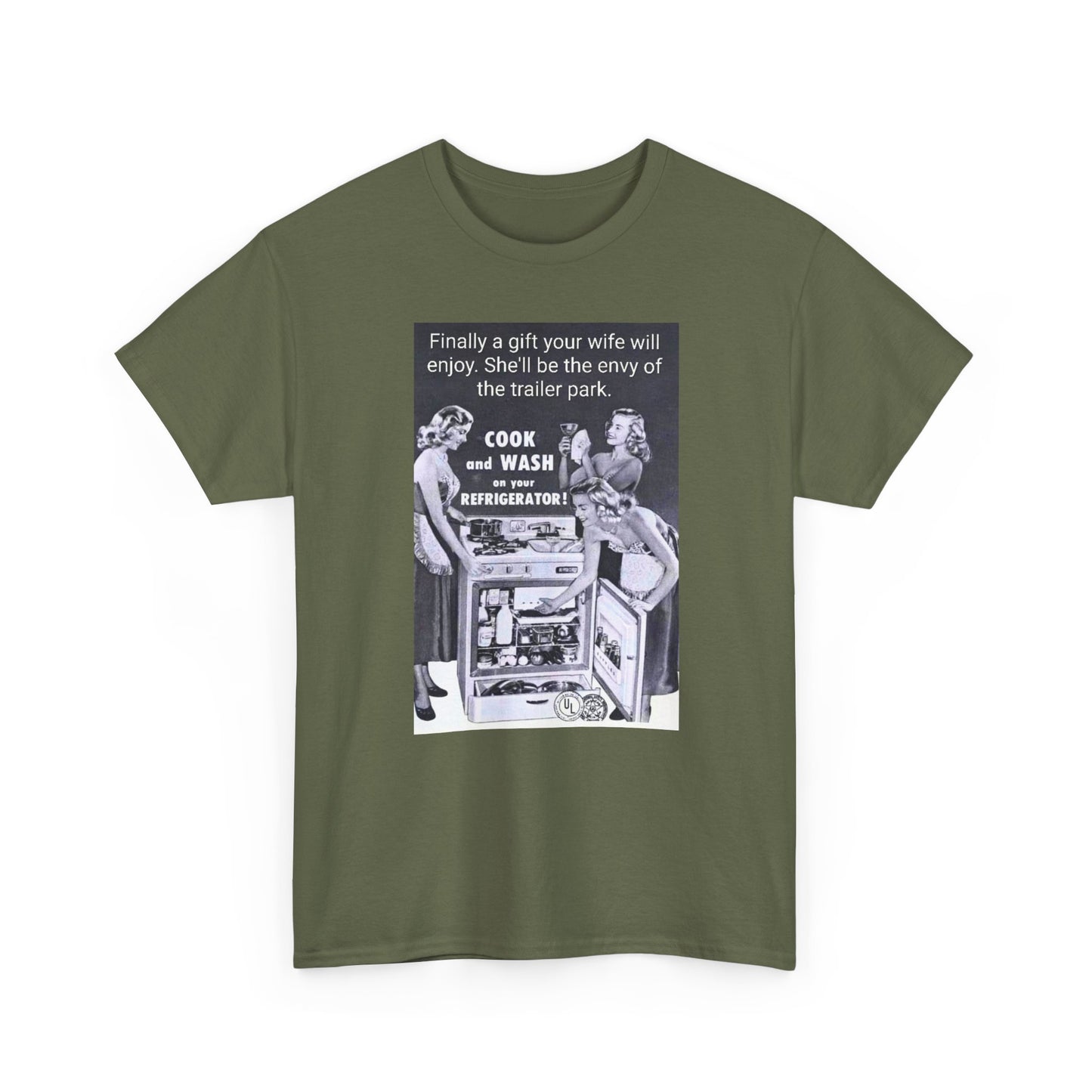 She'll be the envy of the trailer park Vintage Retro Ad Tee — “Finally a gift your wife will enjoy” Graphic T-Shirt